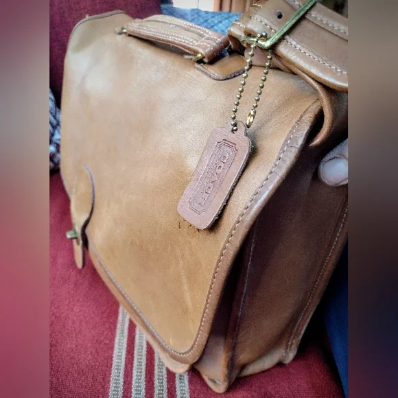 Vintage 1980's Coach Metropolitan Messenger Bag Unisex Briefcase *Made in NYC* - Picture 5 of 16